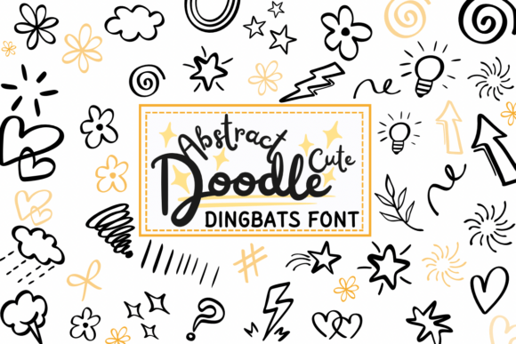 Abstract Doodle Cute Font Review for Branding Projects
