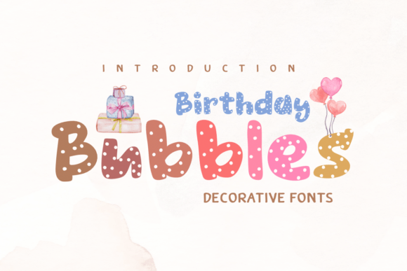 Birthday Bubbles Font for Festive Branding
