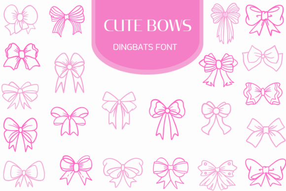 Cute Bows Font for Playful Branding