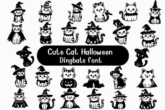 Cute Cat Halloween Font for Branding Magic