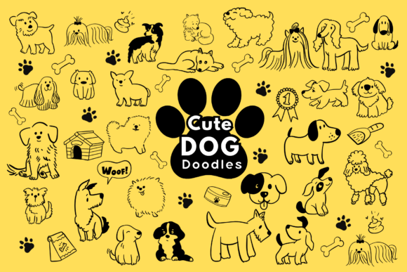 Cute Dog Doodles Font for Web Design Projects