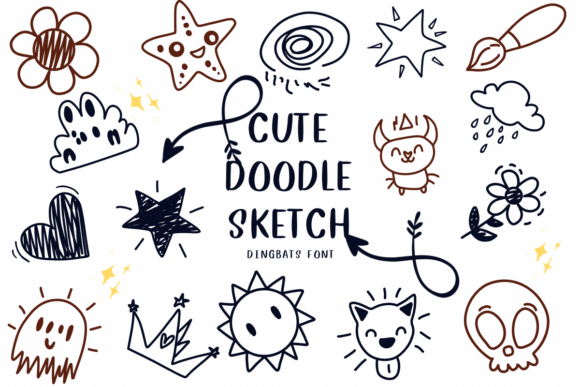 Cute Doodle Sketch: A Whimsical Font for Playful Branding
