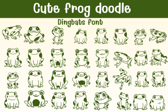 Cute Frog Doodle Font for Playful Branding