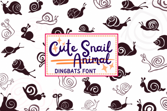 Cute Snail Animal Font for Web Design
