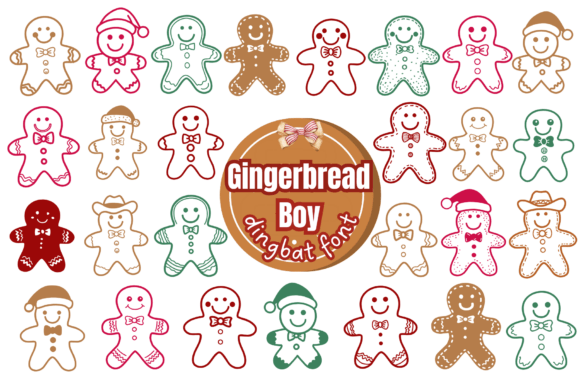 Gingerbread Boy Font for Festive Branding