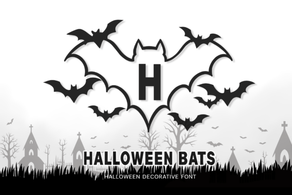 Halloween Bats Font for Seasonal Craft Projects