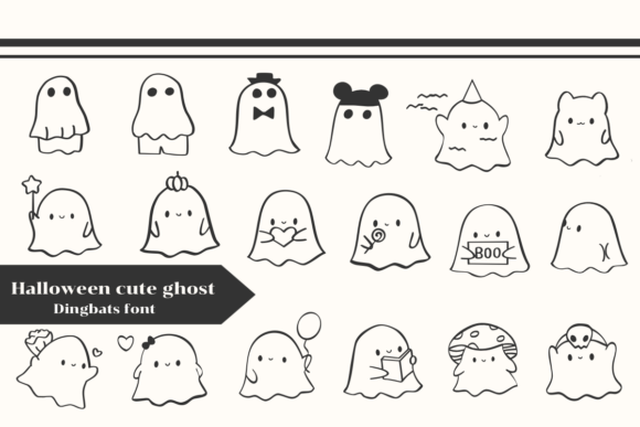 Halloween Cute Ghost Font for Web Design