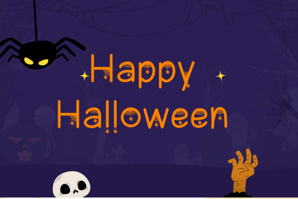 Happy Halloween Font for Spooky Craft Projects