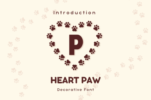 Heart Paw Font for Branding Projects