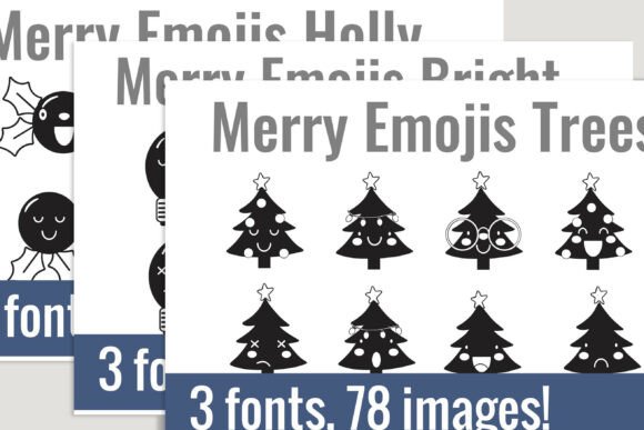 Merry Emojis Trees Dingbats: A Festive Font for Creative Makers