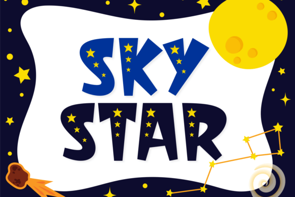 Sky Star Font for Branding Projects