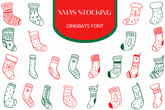 Xmas Stocking Font for Festive Editorial Design
